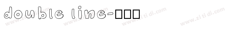 double line字体转换